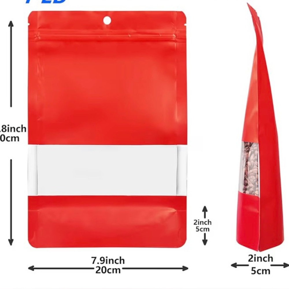 Lot of 2 packs. BAAGGNAA 60 per Pack Stand up Matte Metallic Ziplock Bags